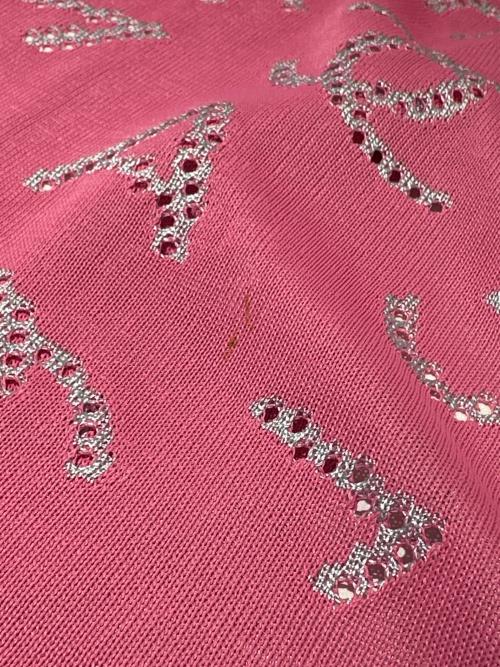 CHANEL（シャネル）CHANEL (シャネル) ココマークロゴロングカーディガン グレー×ピンク サイズ:36の古着・服飾アイテム