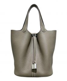 HERMES（エルメス）の古着「ピコタンロックMM/Picotin Lock 22/シルバー金具」｜エトゥープ