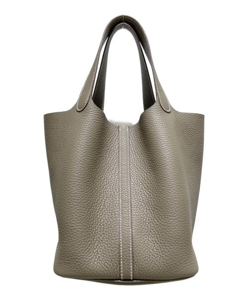 HERMES（エルメス）HERMES (エルメス) ピコタンロックMM/Picotin Lock 22/シルバー金具 エトゥープ サイズ:MMの古着・服飾アイテム