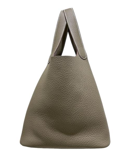 HERMES（エルメス）HERMES (エルメス) ピコタンロックMM/Picotin Lock 22/シルバー金具 エトゥープ サイズ:MMの古着・服飾アイテム