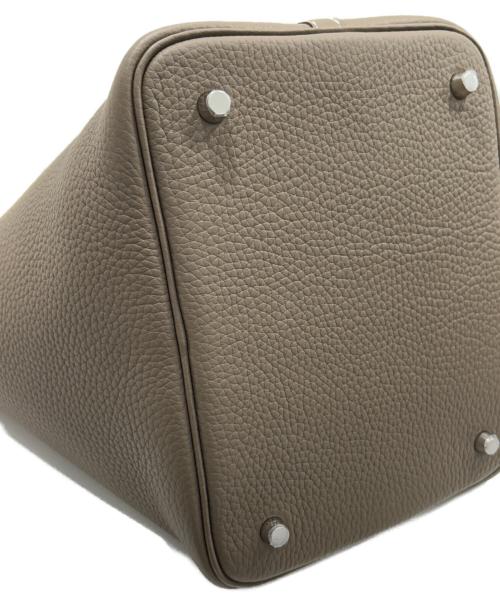 HERMES（エルメス）HERMES (エルメス) ピコタンロックMM/Picotin Lock 22/シルバー金具 エトゥープ サイズ:MMの古着・服飾アイテム