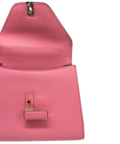 Valextra（ヴァレクストラ）Valextra (ヴァレクストラ) イジィデ ミニ ショッキングピンク サイズ:ミニ/miniの古着・服飾アイテム