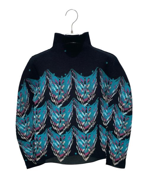 me ISSEY MIYAKE（ミーイッセイ ミヤケ）me ISSEY MIYAKE (ミーイッセイ ミヤケ) プリーツ長袖カットソー ブラック サイズ:FreeFreの古着・服飾アイテム