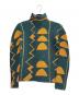 me ISSEY MIYAKE (ミーイッセイ ミヤケ) ハイネックプリーツ長袖カットソー  グリーン サイズ:FREE：25000円