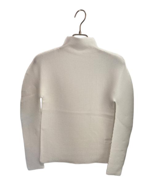 me ISSEY MIYAKE（ミーイッセイ ミヤケ）me ISSEY MIYAKE (ミーイッセイ ミヤケ) プリーツ長袖カットソー ホワイト サイズ:FREEの古着・服飾アイテム