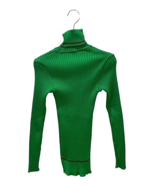 ISSEY MIYAKE（イッセイミヤケ）ISSEY MIYAKE (イッセイミヤケ) タートルネックニット グリーン サイズ:Mの古着・服飾アイテム