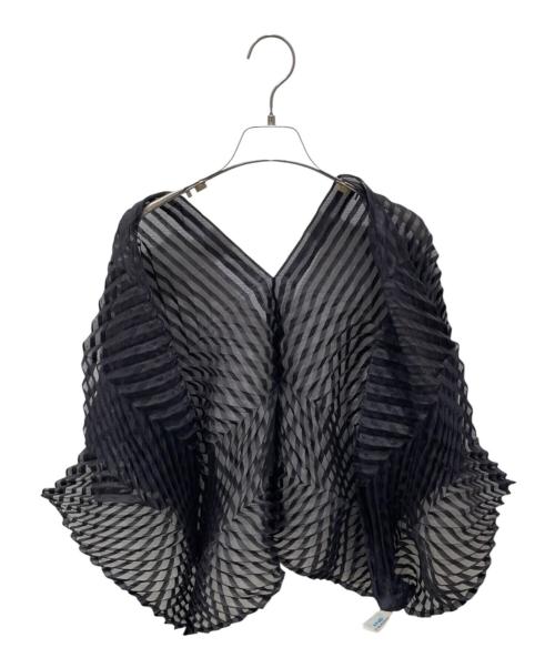 me ISSEY MIYAKE（ミーイッセイ ミヤケ）me ISSEY MIYAKE (ミーイッセイ ミヤケ) プリーツボレロ ブラック サイズ:-の古着・服飾アイテム