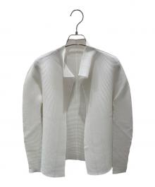 me ISSEY MIYAKE（ミーイッセイ ミヤケ）の古着「プリーツ長袖カーディガン」｜ホワイト