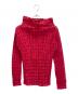 me ISSEY MIYAKE (ミーイッセイ ミヤケ) プリーツ ハイネック カーディガン レッド サイズ:-：35000円
