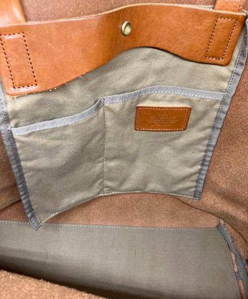 SLOW&CO（スロウアンドコー）SLOW&CO (スロウアンドコー) レザートートバッグ キャメルの古着・服飾アイテム