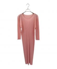 PLEATS PLEASE（プリーツプリーズ）の古着「プリーツワンピース」｜ピンク
