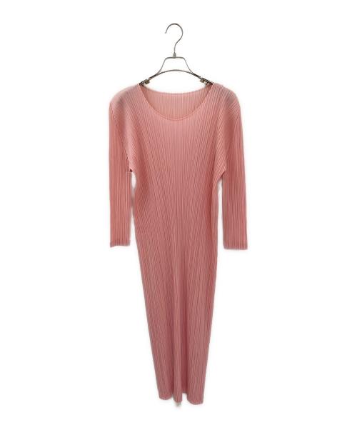 PLEATS PLEASE（プリーツプリーズ）PLEATS PLEASE (プリーツプリーズ) プリーツワンピース ピンク サイズ:4の古着・服飾アイテム