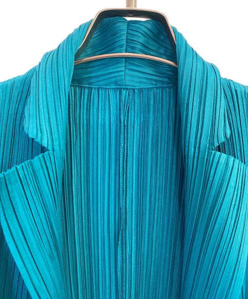 PLEATS PLEASE（プリーツプリーズ）PLEATS PLEASE (プリーツプリーズ) プリーツカーディガン グリーン サイズ:3の古着・服飾アイテム