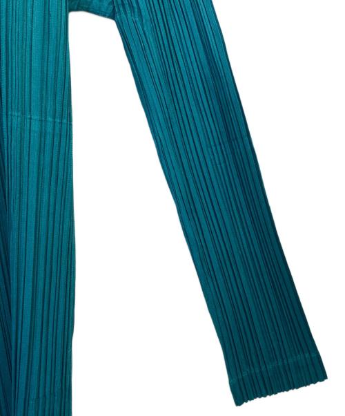 PLEATS PLEASE（プリーツプリーズ）PLEATS PLEASE (プリーツプリーズ) プリーツカーディガン グリーン サイズ:3の古着・服飾アイテム