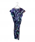 PLEATS PLEASEプリーツプリーズ）の古着「24SS TARDIVO DRESS/ノースリーブワンピース」｜ネイビー