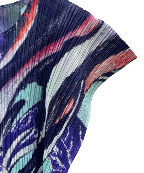 PLEATS PLEASE（プリーツプリーズ）PLEATS PLEASE (プリーツプリーズ) 24SS TARDIVO DRESS/ノースリーブワンピース ネイビー サイズ:3の古着・服飾アイテム