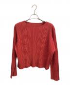 PLEATS PLEASEプリーツプリーズ）の古着「ロングスリーブカットソー」｜レッド