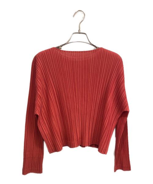 PLEATS PLEASE（プリーツプリーズ）PLEATS PLEASE (プリーツプリーズ) ロングスリーブカットソー レッド サイズ:3の古着・服飾アイテム