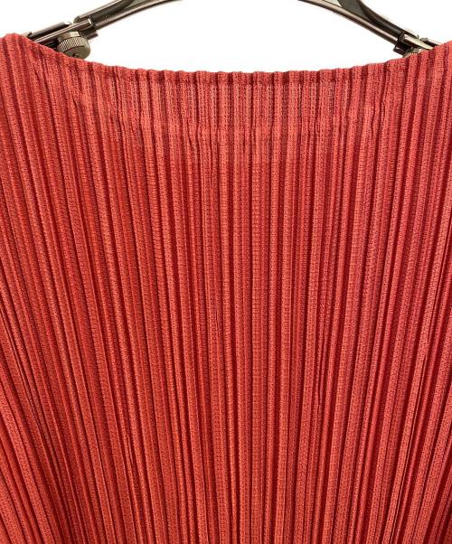 PLEATS PLEASE（プリーツプリーズ）PLEATS PLEASE (プリーツプリーズ) ロングスリーブカットソー レッド サイズ:3の古着・服飾アイテム