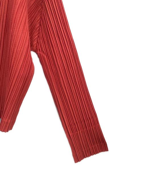 PLEATS PLEASE（プリーツプリーズ）PLEATS PLEASE (プリーツプリーズ) ロングスリーブカットソー レッド サイズ:3の古着・服飾アイテム