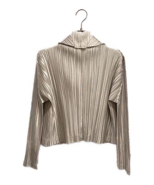 PLEATS PLEASE（プリーツプリーズ）PLEATS PLEASE (プリーツプリーズ) カーディガン グレー サイズ:3の古着・服飾アイテム