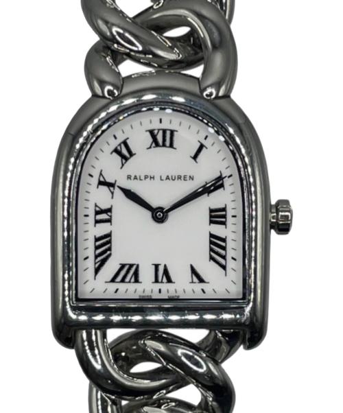 RALPH LAUREN（ラルフローレン）RALPH LAUREN (ラルフローレン) STIRRUP PETITE LINK スィテラップ プティリンク/Ref.R0040000/オフホワイト文字盤 白文字盤の古着・服飾アイテム