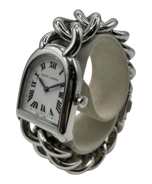 RALPH LAUREN（ラルフローレン）RALPH LAUREN (ラルフローレン) STIRRUP PETITE LINK スィテラップ プティリンク/Ref.R0040000/オフホワイト文字盤 白文字盤の古着・服飾アイテム