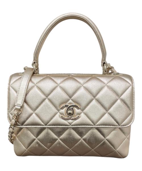 CHANEL（シャネル）CHANEL (シャネル) トップハンドル フラップ バッグ シャンパンゴールドの古着・服飾アイテム