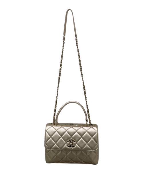 CHANEL（シャネル）CHANEL (シャネル) トップハンドル フラップ バッグ シャンパンゴールドの古着・服飾アイテム