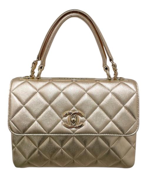 CHANEL（シャネル）CHANEL (シャネル) トップハンドル フラップ バッグ シャンパンゴールドの古着・服飾アイテム