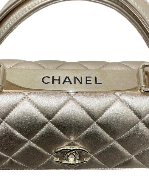 CHANEL（シャネル）CHANEL (シャネル) トップハンドル フラップ バッグ シャンパンゴールドの古着・服飾アイテム