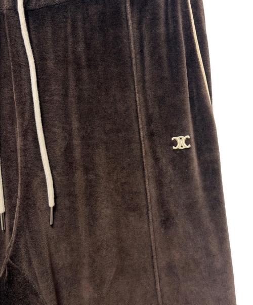 CELINE（セリーヌ）CELINE (セリーヌ) フレアベルテッドトラックパンツ ブラウン サイズ:Lの古着・服飾アイテム