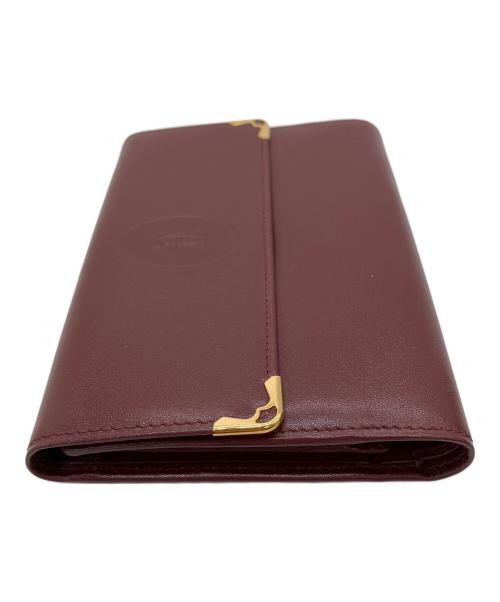 Cartier（カルティエ）Cartier (カルティエ) マストライン 3つ折り財布 ボルドーの古着・服飾アイテム