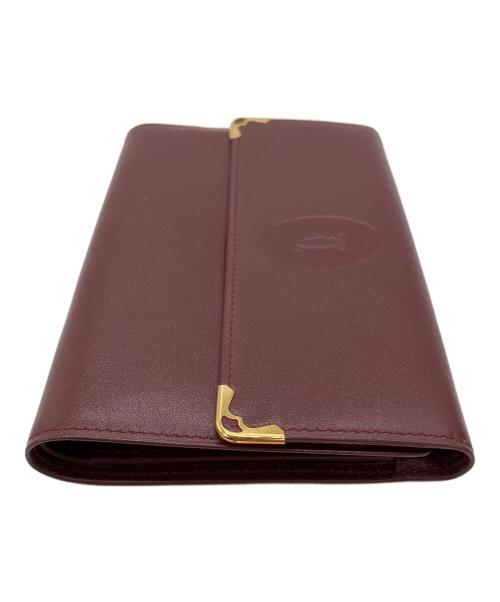 Cartier（カルティエ）Cartier (カルティエ) マストライン 3つ折り財布 ボルドーの古着・服飾アイテム