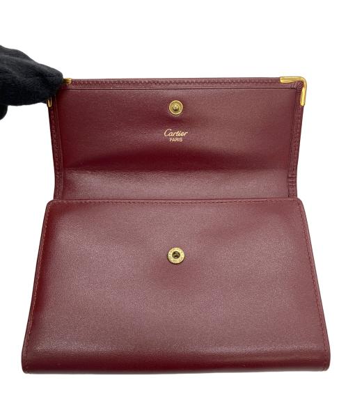 Cartier（カルティエ）Cartier (カルティエ) マストライン 3つ折り財布 ボルドーの古着・服飾アイテム