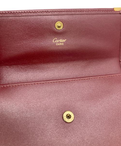 Cartier（カルティエ）Cartier (カルティエ) マストライン 3つ折り財布 ボルドーの古着・服飾アイテム