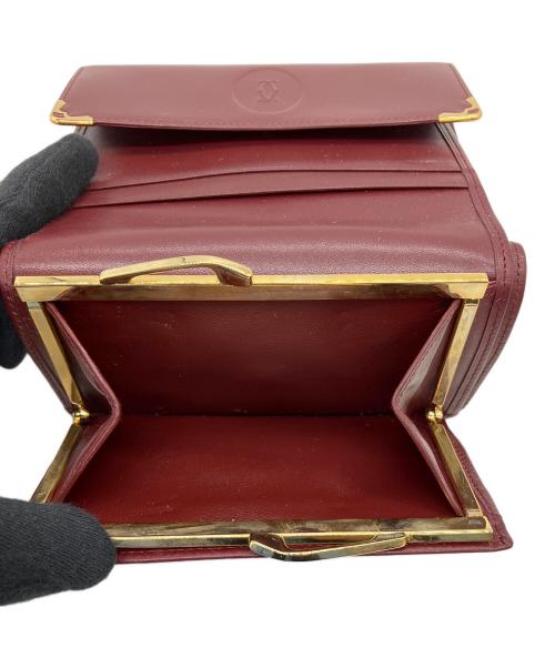 Cartier（カルティエ）Cartier (カルティエ) マストライン 3つ折り財布 ボルドーの古着・服飾アイテム