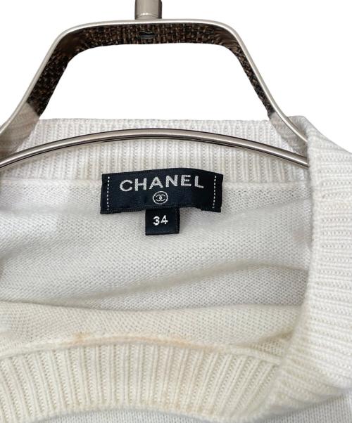 CHANEL（シャネル）CHANEL (シャネル) P60 ココマークカシミヤニット ホワイト サイズ:34の古着・服飾アイテム