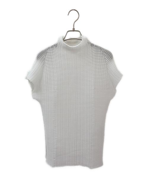 me ISSEY MIYAKE（ミーイッセイ ミヤケ）me ISSEY MIYAKE (ミーイッセイ ミヤケ) プリーツカットソー ホワイト サイズ:2の古着・服飾アイテム