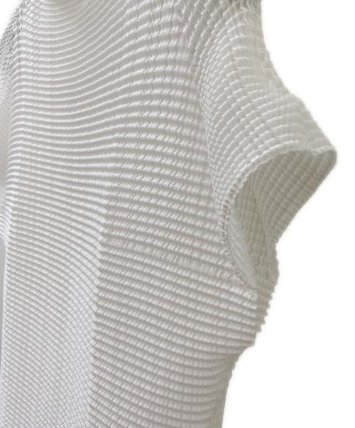 me ISSEY MIYAKE（ミーイッセイ ミヤケ）me ISSEY MIYAKE (ミーイッセイ ミヤケ) プリーツカットソー ホワイト サイズ:2の古着・服飾アイテム