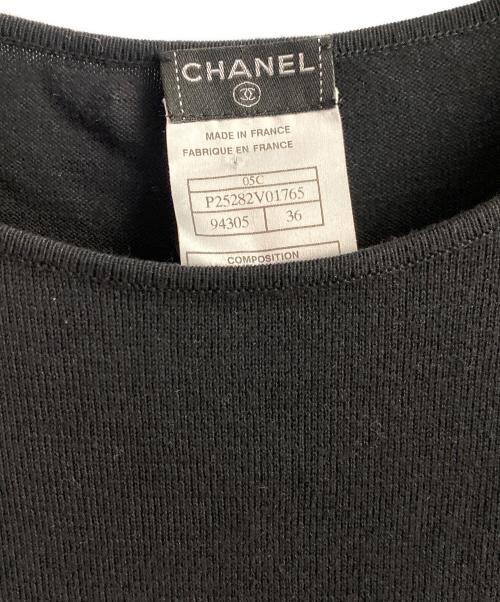 CHANEL（シャネル）CHANEL (シャネル) 半袖ニット ブラック サイズ:36の古着・服飾アイテム