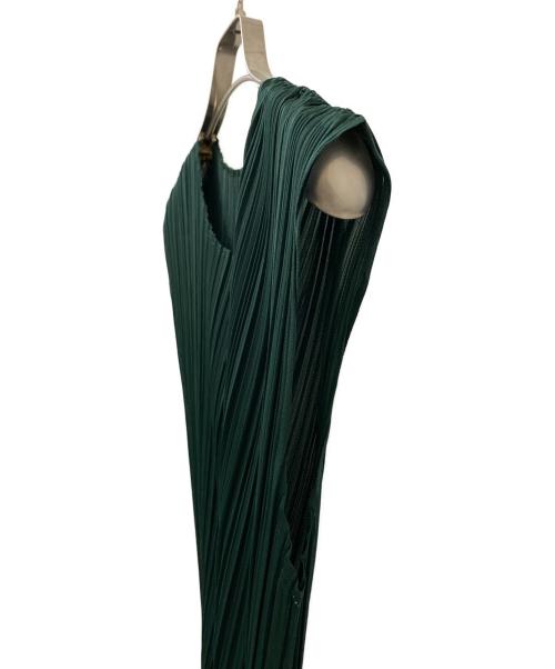 PLEATS PLEASE（プリーツプリーズ）PLEATS PLEASE (プリーツプリーズ) ノースリーブワンピース グリーン サイズ:2の古着・服飾アイテム