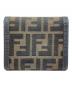 FENDI (フェンディ) 3つ折り財布 ズッカ ブラック：7000円