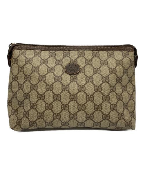 GUCCI（グッチ）GUCCI (グッチ) OLDGUCCI GGセカンドバッグ ブラウンの古着・服飾アイテム