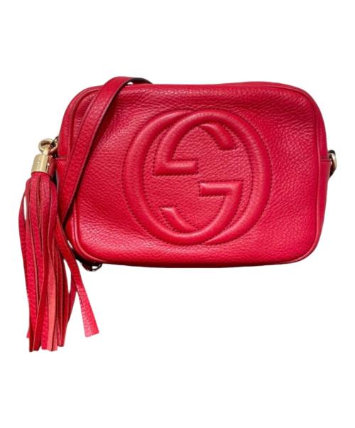 GUCCI（グッチ）GUCCI (グッチ) ソーホー スモール ディスコバッグ レッドの古着・服飾アイテム