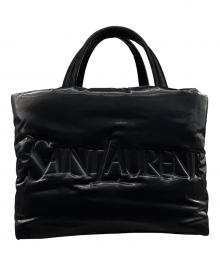 Saint Laurent Paris（サンローランパリ）の古着「シルクテックキャンバス ロゴトートバッグ」｜ブラック