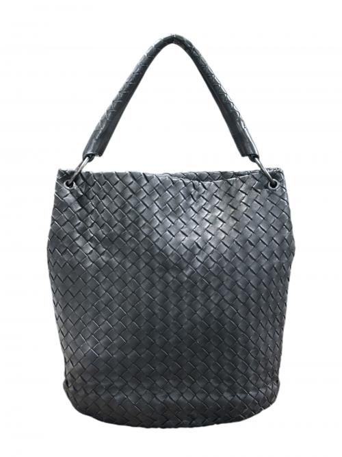 BOTTEGA VENETA（ボッテガベネタ）BOTTEGA VENETA (ボッテガベネタ) イントレチャートワンショルダーバッグ ブラック サイズ:-の古着・服飾アイテム