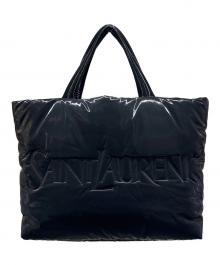 Saint Laurent Paris（サンローランパリ）の古着「パファートートバッグ/ロゴデザイントートバッグ」｜ブラック
