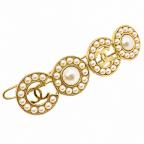 CHANELシャネル）の古着「フェイクパール COCO/ココ ヘアクリップ」｜ゴールド