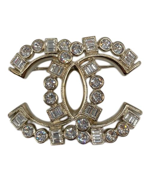 CHANEL（シャネル）CHANEL (シャネル) 22AW CC Logo Rhinestone Brooch ココマーク ラインストーンブローチ シルバーの古着・服飾アイテム